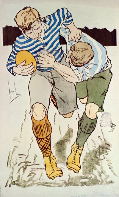Rugby players by Louis Lucien Faure Dujarric